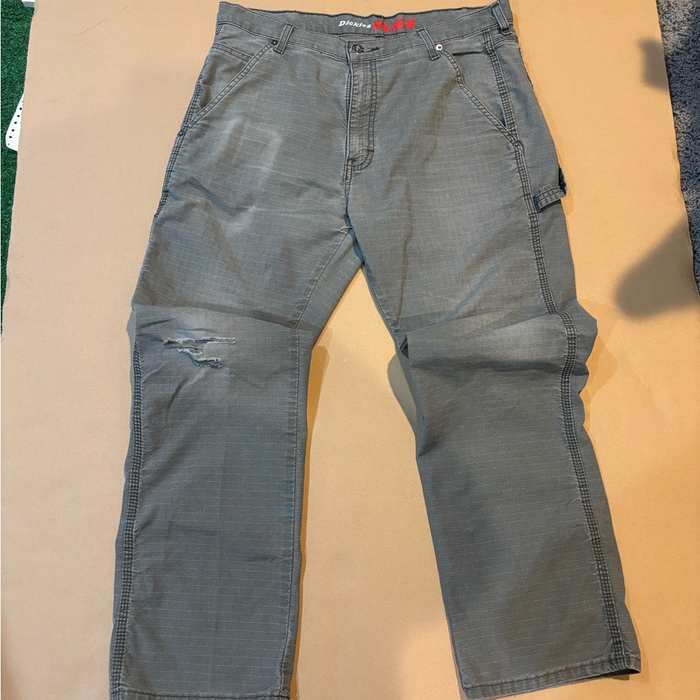 Dickies Brown Pants size 34x30  Skater Flex Pants. Distressed